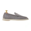 Scarosso Ludovica Suede Loafers In Grey Suede