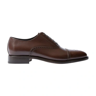 Scarosso Silvio 经典布洛克鞋 In Dark Brown Calf