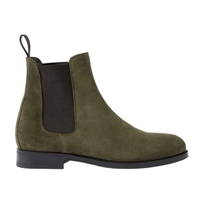 Scarosso Elena Boots In Dark Green Suede