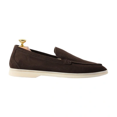 Scarosso Ludovico Loafers In Dark Brown Suede