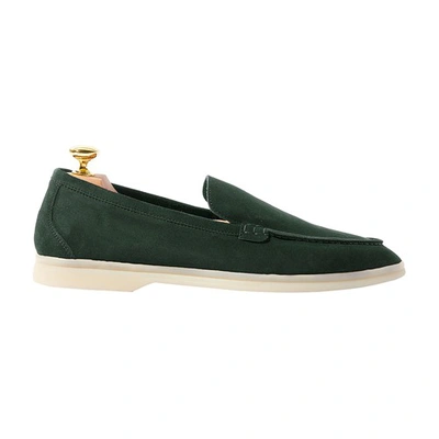 Scarosso Ludovico Loafers In Green - Suede