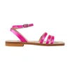 Scarosso Sarah Silk Sandals In Fuchsia Silk