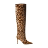 Scarosso Carra High Boots In Leopard Print Pony