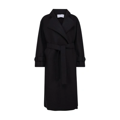 Harris Wharf London Long Coat In Black