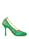 Bottega Veneta Green Stretch Sandals In Green