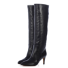 TORAL TORAL BLACK LEATHER TALL BOOTS