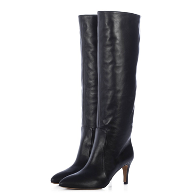 Toral Black Leather Tall Boots
