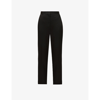 VICTORIA BECKHAM STRAIGHT-LEG MID-RISE SATIN TROUSERS