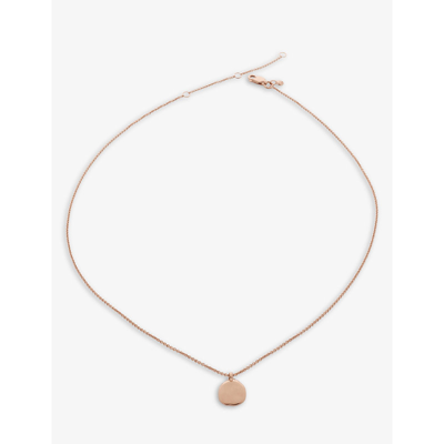 Monica Vinader Siren Petal Recycled 18ct Rose Gold-plated Vermeil Sterling-silver Pendant Necklace In Gold