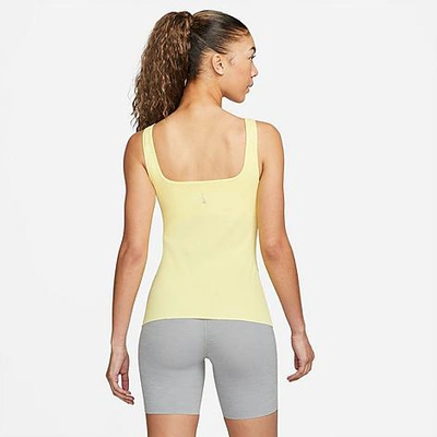 Nike Women's Yoga Luxe Shelf-bra Tank Top In Yellow