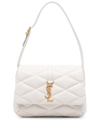 Saint Laurent Le 57 Quilted Shoulder Bag In Neutrals