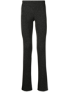 DION LEE MARL-KNIT RIBBED FLARED TROUSERS