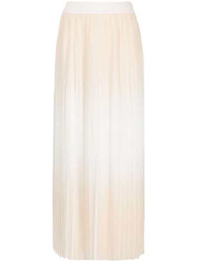 Peserico Pleated Maxi Skirt In Parchment