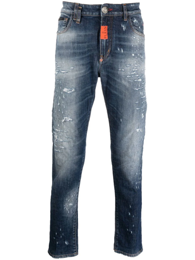 Philipp Plein Straight-leg Denim Jeans In Blue