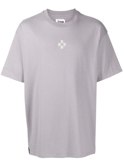 Izzue Slogan-print Short-sleeved T-shirt In Grey
