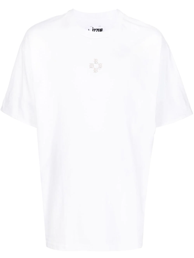 Izzue Slogan-print Short-sleeved T-shirt In White