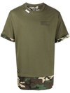 IZZUE CAMOUFLAGE PRINT-DETAIL SHORT-SLEEVED T-SHIRT