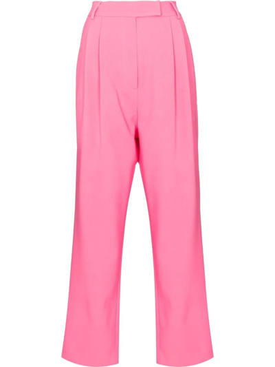 The Frankie Shop Bea Straight Leg Tailored Trousers In Pink