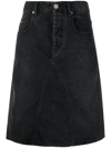 Isabel Marant Étoile Fiali A-line Denim Midi Skirt In Black
