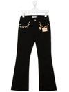 MOSCHINO CHAIN-LINK PRINT DETAIL TROUSERS