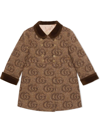 GUCCI GG-EMBROIDERED WOOL COAT