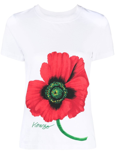 Aspesi Poppy Graphic-print T-shirt In White