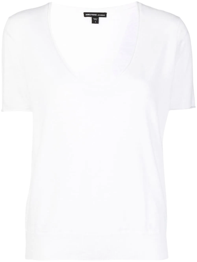 James Perse Short-sleeve Sweater T-shirt In White