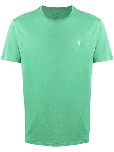 Polo Ralph Lauren Logo刺绣棉t恤 In Verde