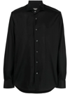 Corneliani Classic Collar Shirt In Black