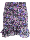 Isabel Marant Milendi Printed Silk Crepe De Chine Mini Skirt In Black