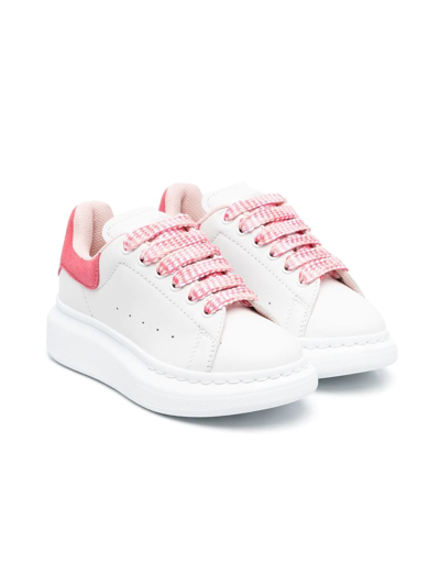 Alexander Mcqueen White / Pink Sneakers Unisex Alexander Mc Queen In Avorio/rosa