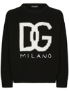 DOLCE & GABBANA DG INTARSIA-KNIT CASHMERE-WOOL JUMPER