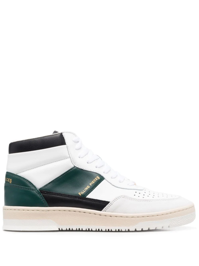 Filling Pieces Colour-block Panelled Trainers In Green