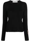 Golden Goose Logo-patch Wool Jumper In Black