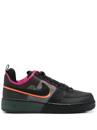 Nike Air Force 1 React Low-top Sneakers In Black