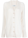 Maison Margiela Off-white Oversized Piled Cardigan In Neutrals