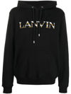 LANVIN LOGO刺绣小袋口袋连帽衫