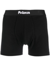 Alexander Mcqueen Man Black Mcqueen Graffiti Boxer In Black
