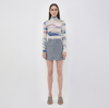 Simkhai Gabbie Eco Vegan Leather Mini Skirt In Bluebird