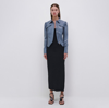Simkhai Wyatt Eco Vegan Leather Jacket In Bluebird