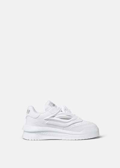 Versace Odissea Caged Rubber Medusa Sneakers In White