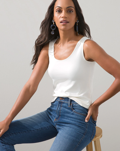 Chico's Microfiber Tank In White