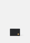 Versace Black Small Wallet With Medusa Biggie Logo In Leather Woman In Black