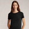 Ralph Lauren Cotton Crewneck T-shirt In Black