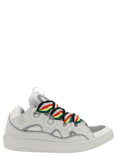 Lanvin Curb Sneakers In White Leather