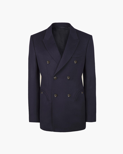 Blazé Milano Daybreak Double-breasted Wool And Cashmere-blend Blazer In Blue