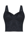 Dolce & Gabbana Black Floral Lace Bodysuit Hot Pants Dress In Nero