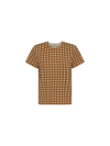 Tory Burch Logo Checker-print T-shirt In Pink