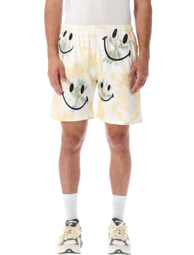 Market Smiley Shibori Dye Shorts In Cream