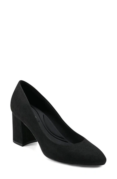 Easy Spirit Women's Cadet Slip-on Block Heel Dress Pumps Women's Shoes In Black